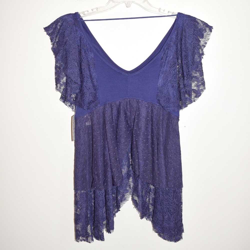Free People Heatherton Lace Fairy Wing Top - Picture 5 of 6